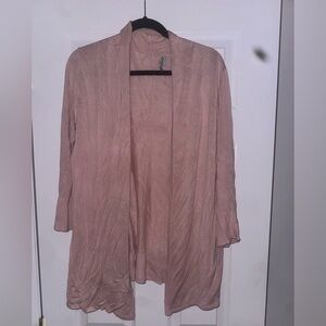 Joan Vass Soft Pink Knit Cardigan